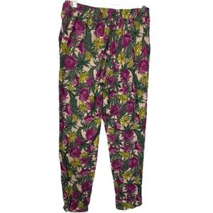 NWOT H&M Tropical Floral lounge work Pants sz 8
